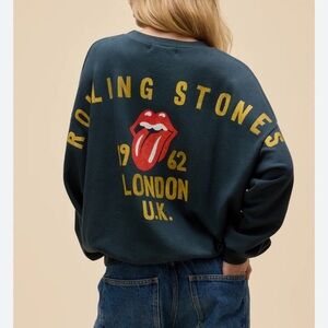 Daydreamer Cozy Black Rolling Stones concert Sweatshirt size Small